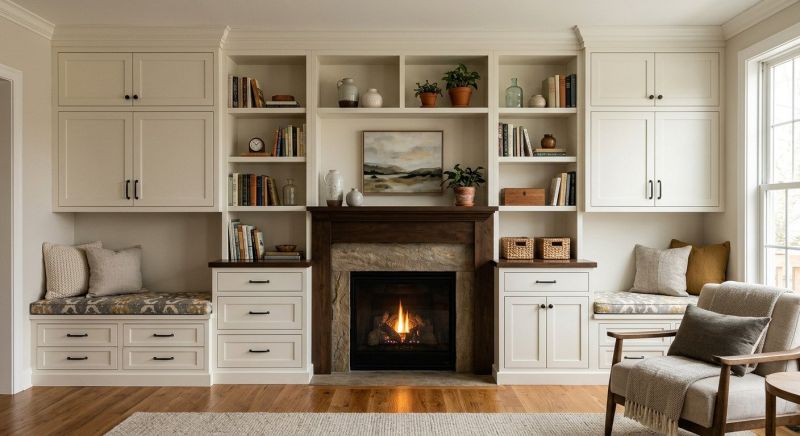 Fireplace Cabinet Installation in Charlotte, NC